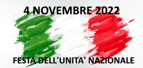 4 Novembre 2022 – Festa dell’Unità Nazionale